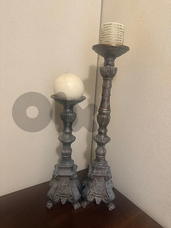 wooden candle holders
