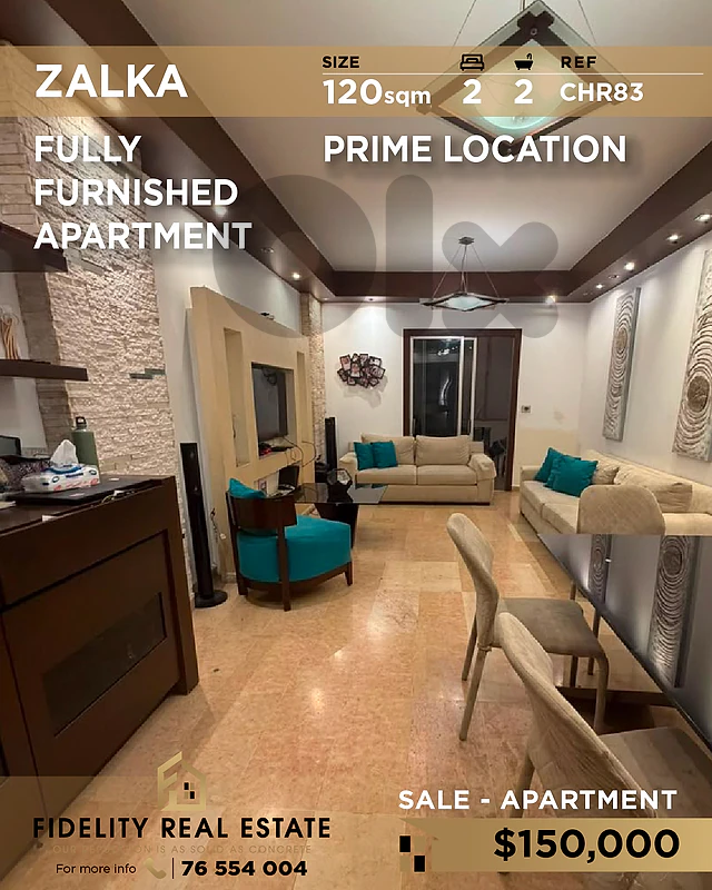 Apartment for sale in Zalka CHR83 شقة  للبيع في زلقا