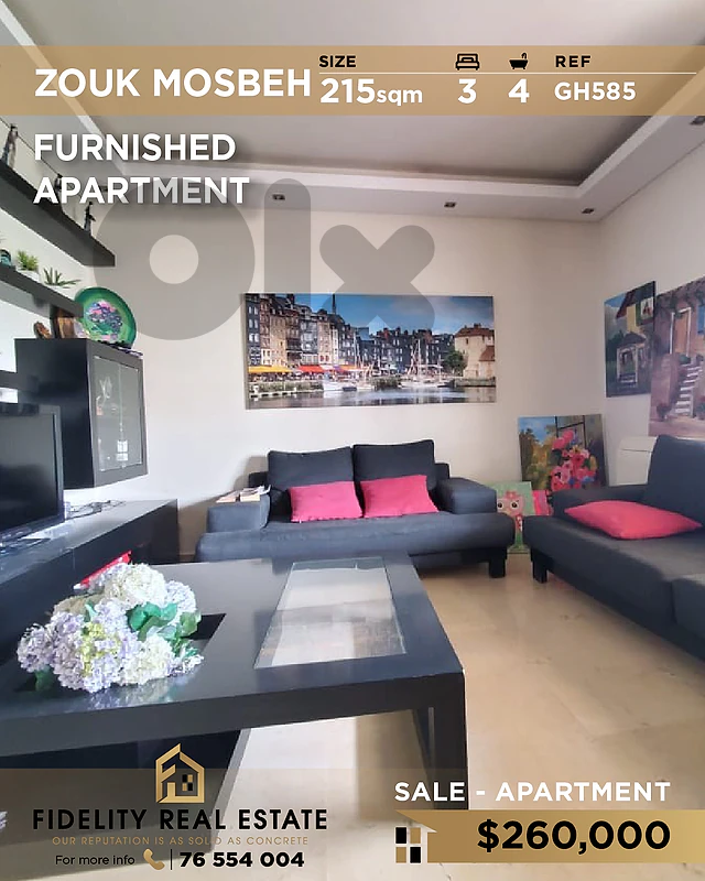 Apartment for sale in Zouk Mosbeh GH585 شقة للبيع في زوق مصبح