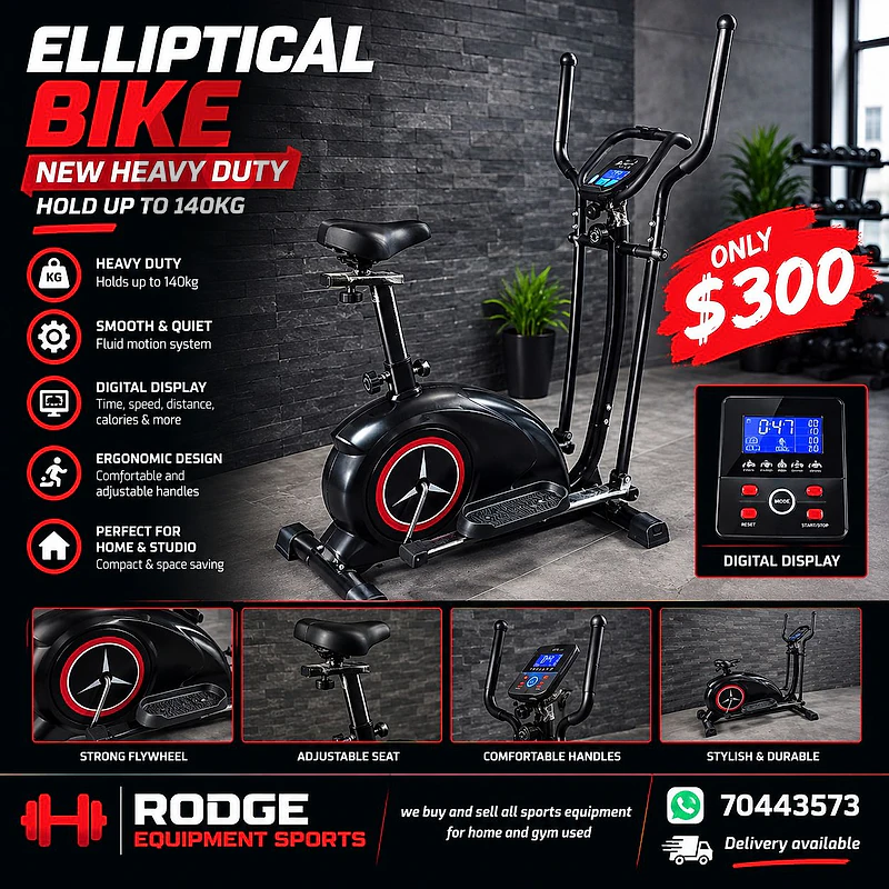 Elliptical byke new heavy duty hold up to 140kg