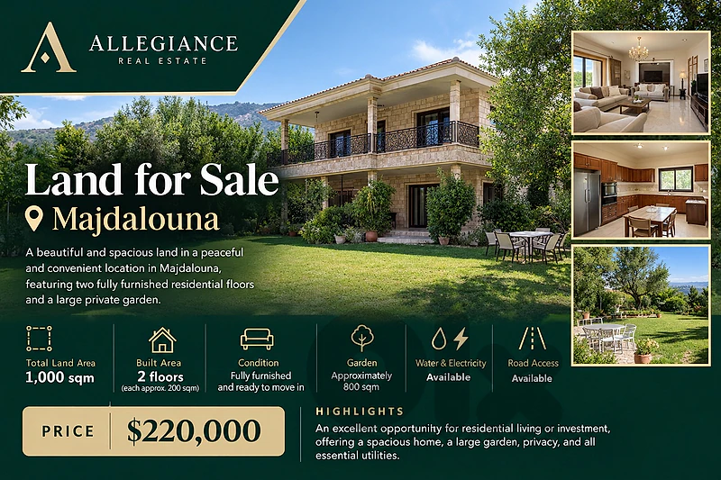 Land for Sale – Majdalouna
