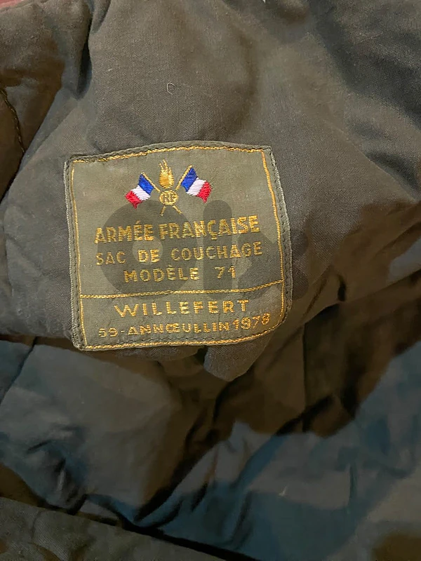 Vintage french army sleeping bag 1978