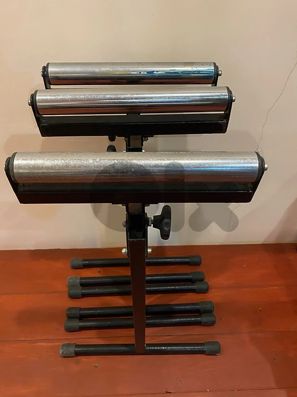 Set of 3 Adjustable Outfeed Roller Stands for Woodworking Metalworking