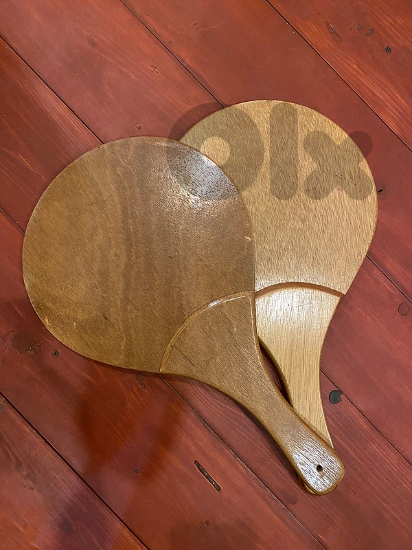 Wooden Beach Tennis Rackets Set Palette