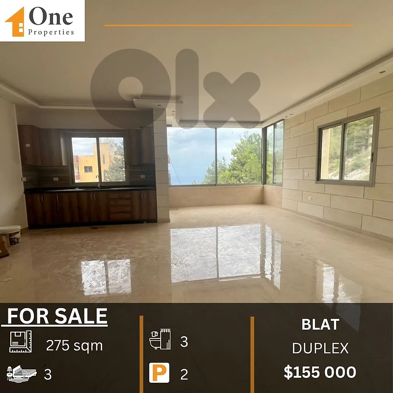 DUPLEX APARTMENT FOR SALE IN BLAT JBEIL