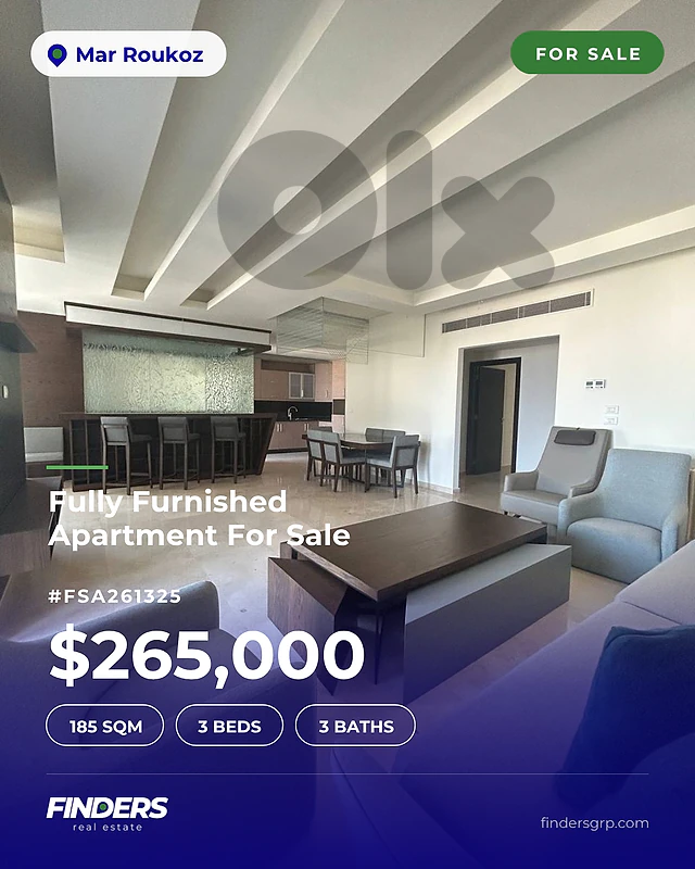 Apartment for sale in Mar Roukoz! شقة للبيع في مار روكز!