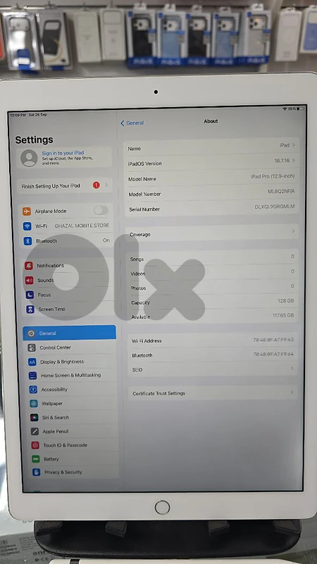 Ipad pro 12.9 128GB 240$ with apple pencil