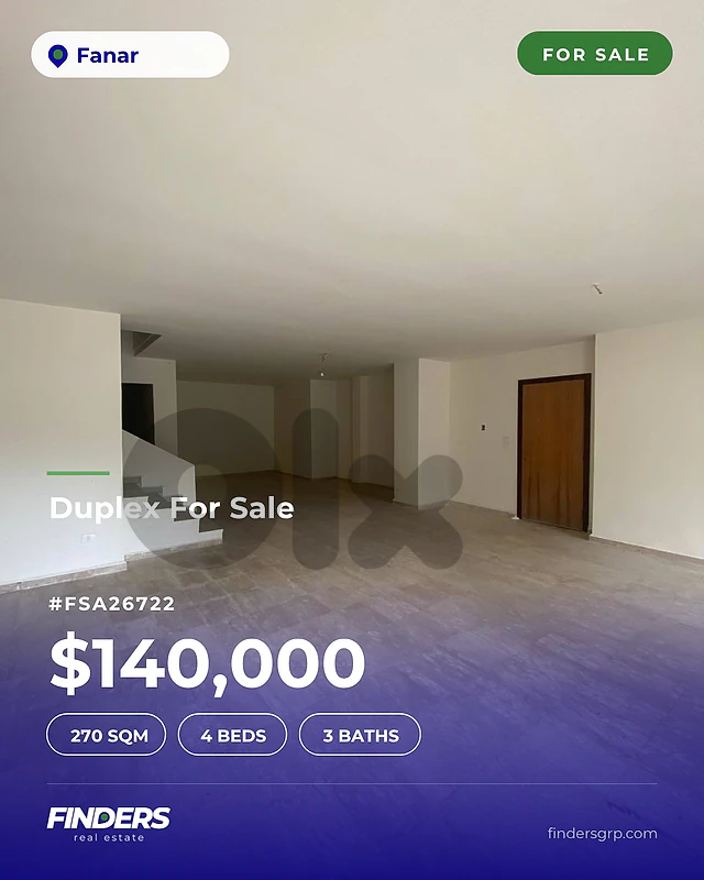 Duplex for sale in Fanar! شقة دوبلكس للبيع في الفنار!