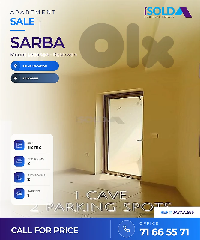 Apartment for Sale in Sarba - شقة للبيع في صربا