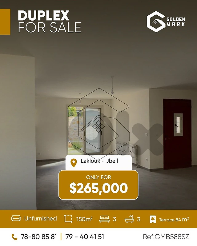 GMB588SZ - Duplex For Sale In Laklouk  - دوبلكس للبيع في اللقلوق