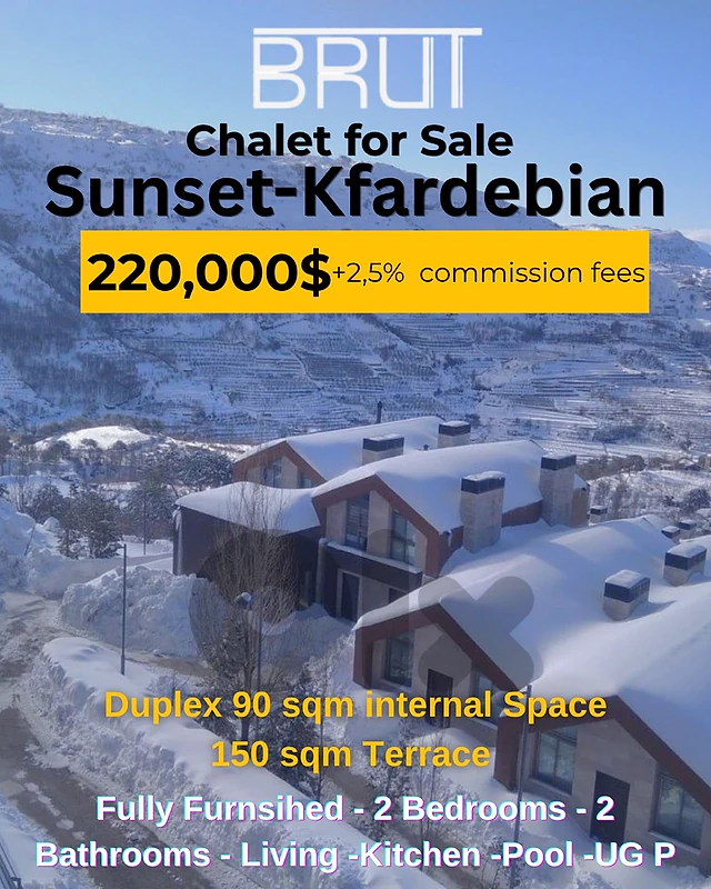 under Market price Chalet for sale in sunset Kfardebian 136 sqm