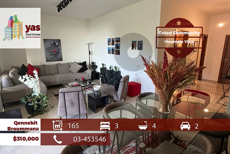 Qennebit Broummana 165m2 | New | Gated Community | Catch | TCH