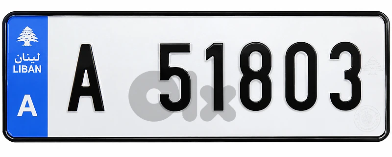 5 Digits Plate Number Exclusive to A Series: A 51803