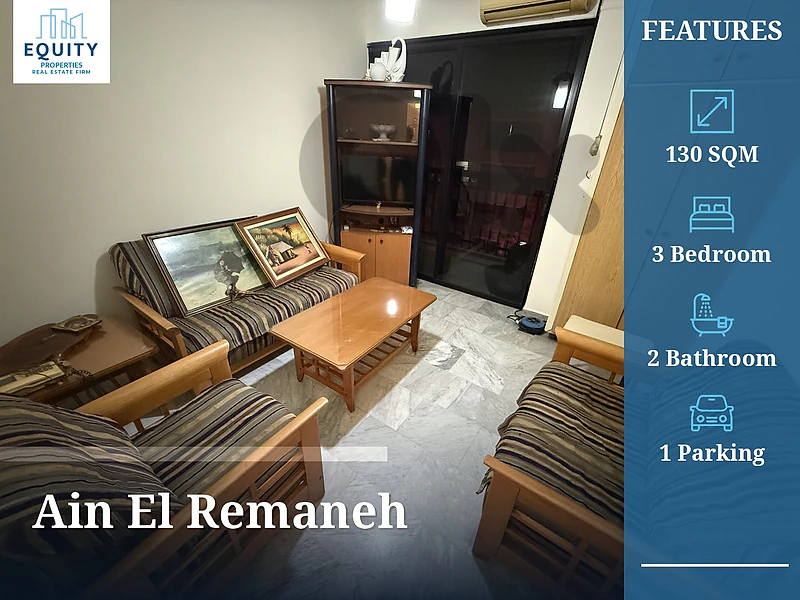 Furnished 130 SQM Apartment For Sale In Ain El Remaneh #HH361172