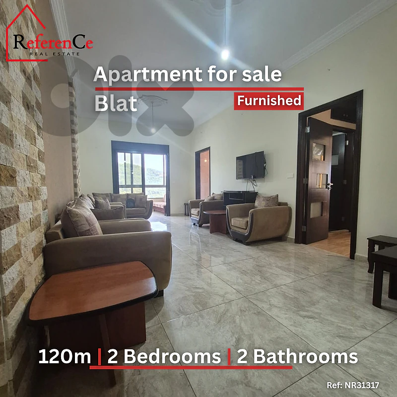Furnished apartment in Blat for sale شقة مفروشة في بلاط