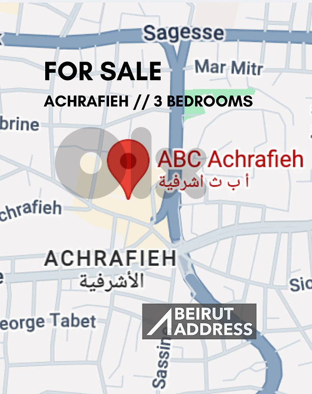 Semi-Furnished Golden Triangle Achrafieh Apartment for Sale | Parking
