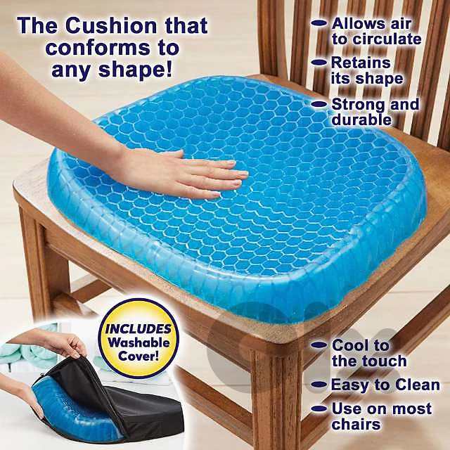 Egg Sitter Seat Cushion, Back Relief Polymer Pad for Car & Office