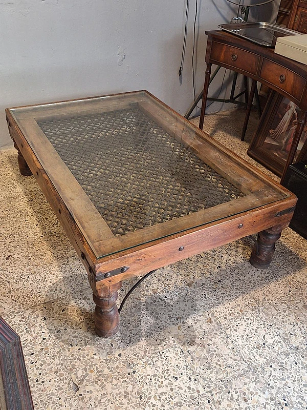 large solid wood coffee table