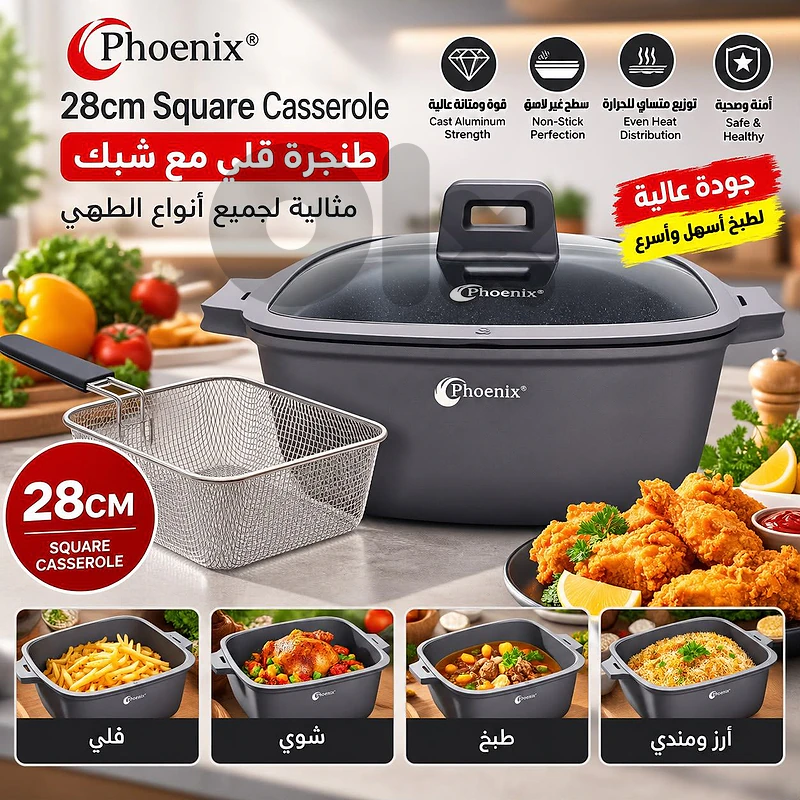 طنجرة مع شبك pot and frying bascket