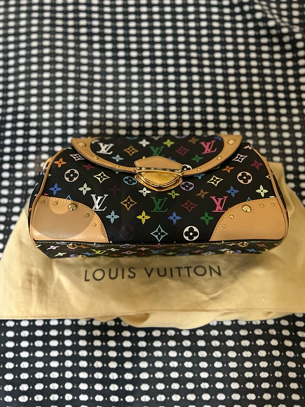 Louis Vuitton x Takashi Murakami Multicolore Beverly MM Black – Unused