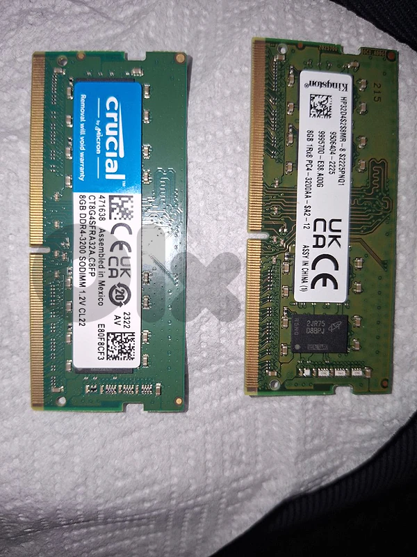 2x 8 rams sodimm for laptops