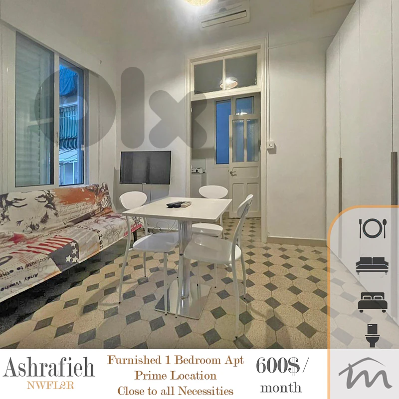 Ashrafieh | Furnished 1 Bedroom Apartment | Charming Neighborhood