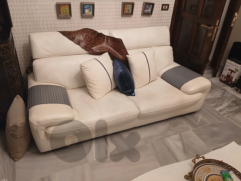 Sofa real leather used like new