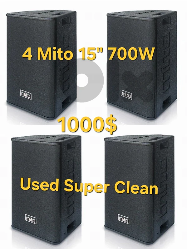 4 speaker 15" mito 700w each one