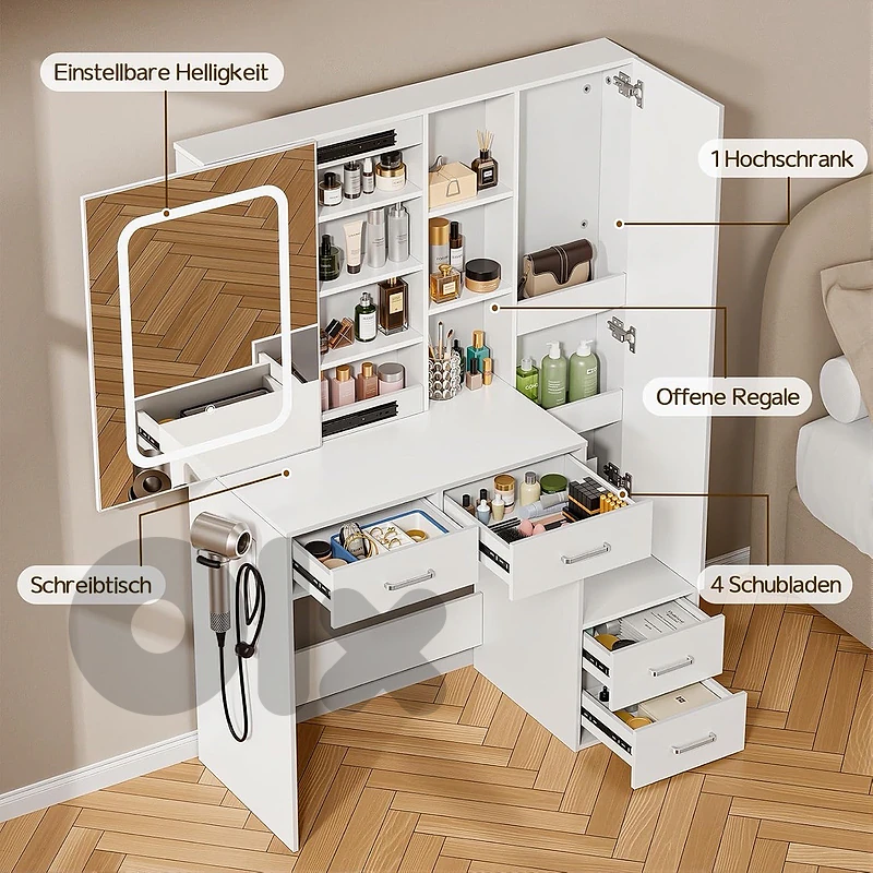 IKEA makeup vanity huge storage
