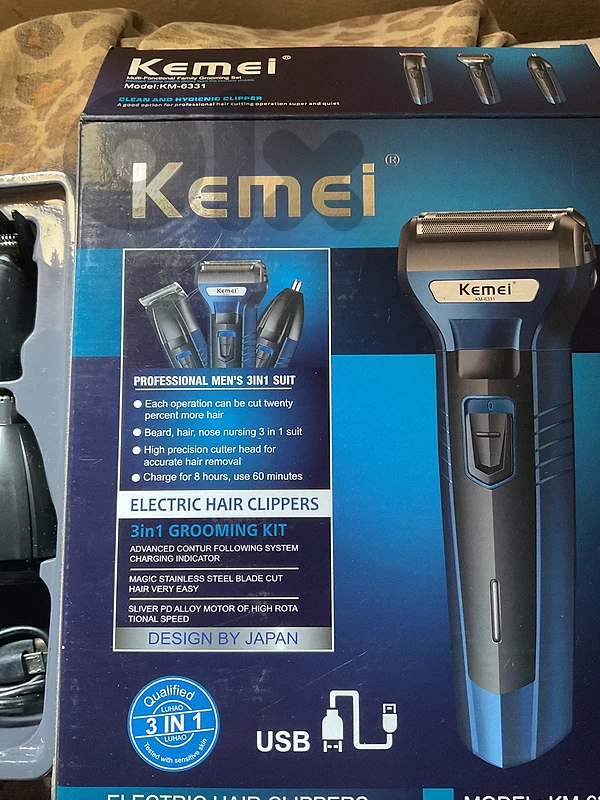 professional 3in1 hair clipper and trimmmer kemei