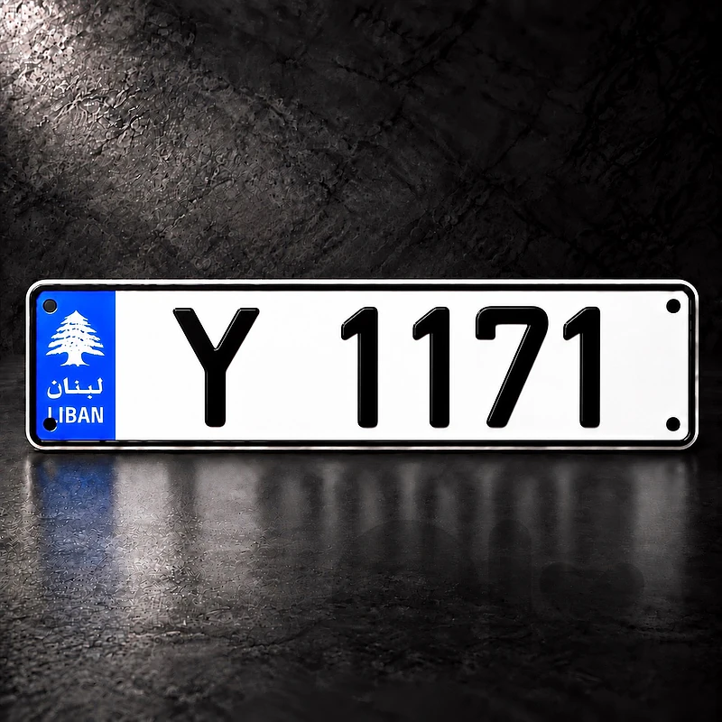 4 digits car number plate