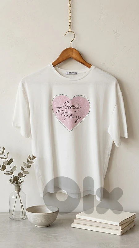 Cute White "Little Thing" Graphic T-shirt!