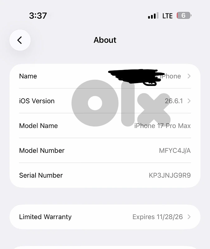 iphone 17 pro max 512 under warranty