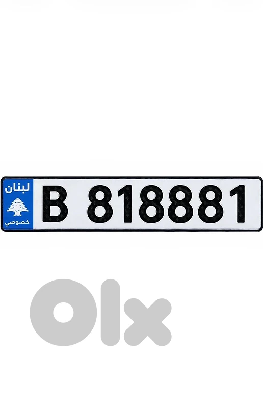 B  818881  Special Car Plate Number Sak Tokhsis Jehez