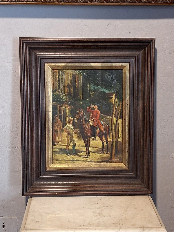 antique european signed painting