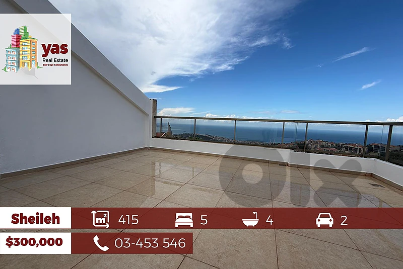 Sheileh 415m2 Duplex | Panoramic View | New | Private Street | Decorat