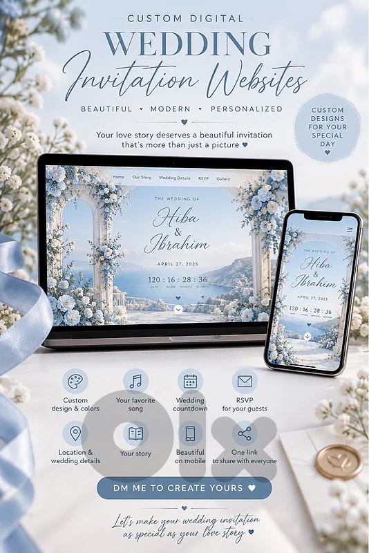 custom digital wedding invitation with affordable price