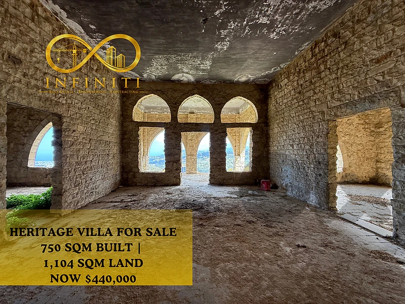 Heritage Lebanese Villa in Aley | 750 SQM Built | 1,104 SQM Land Heritage Lebanese Villa in Aley | 750 SQM Built | 1,104 SQM Land