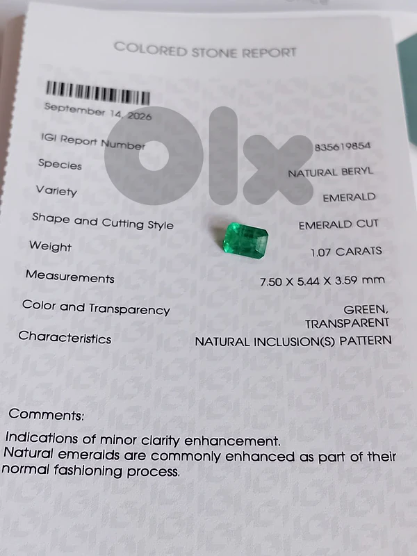 natural certified emerald  9 pieces totsl 22.21 ct