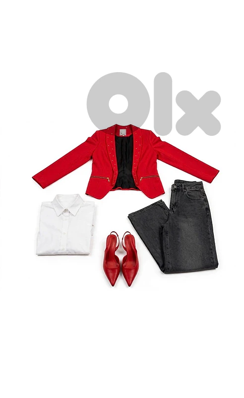 many looks with a chic red blazer