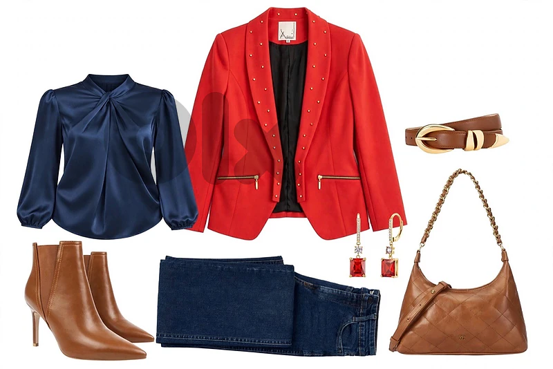 Red blazer suitable for many looks