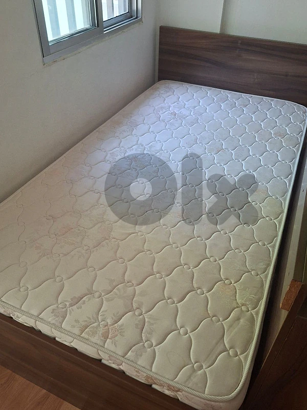 2 single beds with mattresses