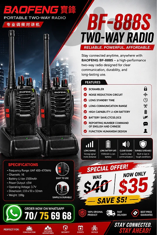 Walkie Talkie Baofeng 2 way