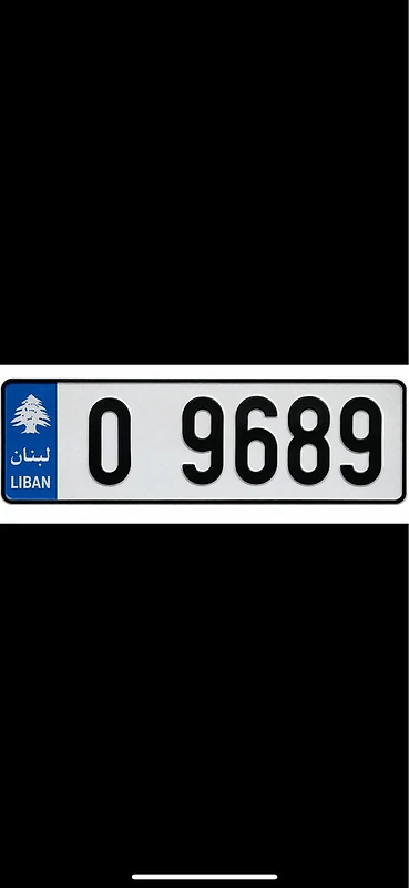 4 Digit number plate