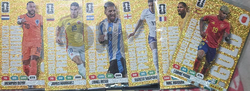 Panini FIFA World Cup 2026– Complete 6-Card Premium Gold