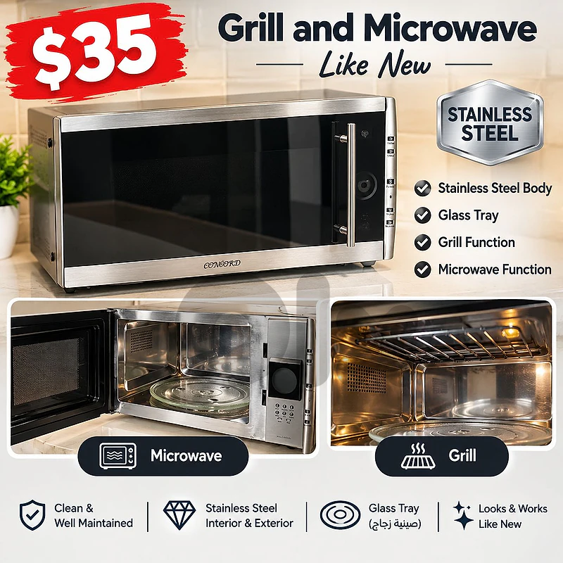 grill and mmicrowave  35$