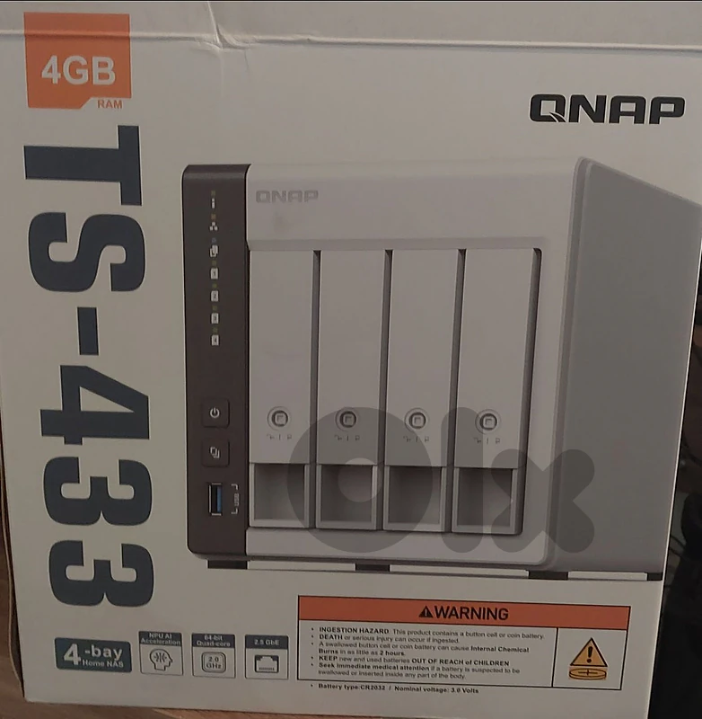 Qnap ts-433 NAS with 2x 10tb hdd