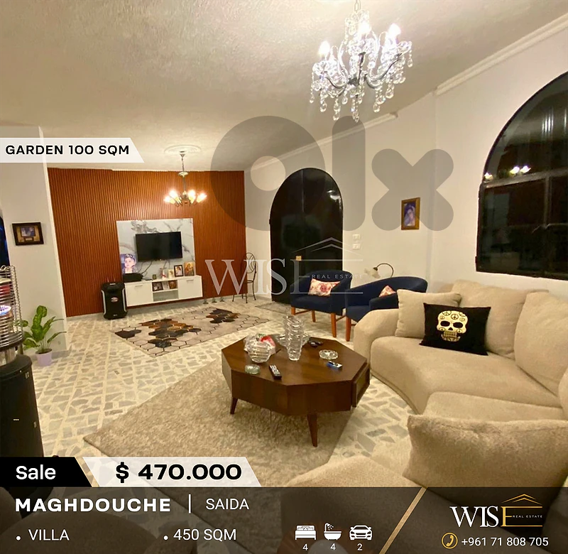 🏡✨ 450 SQM Triplex Villa for SALE in Maghdouche – Saida!