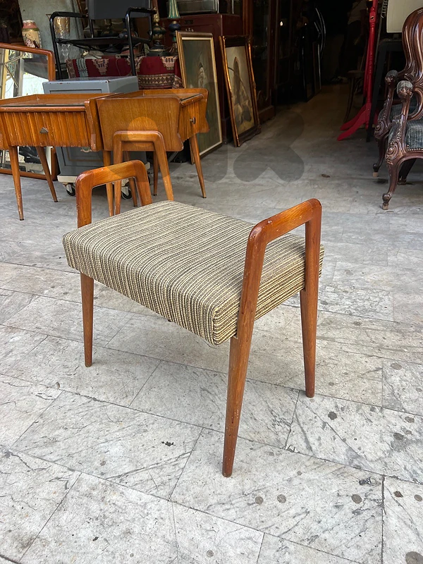SMALL MID-CENTURY BENCH / STOOL, 1960S بنكات ولا اروع تصميم مميز جدا