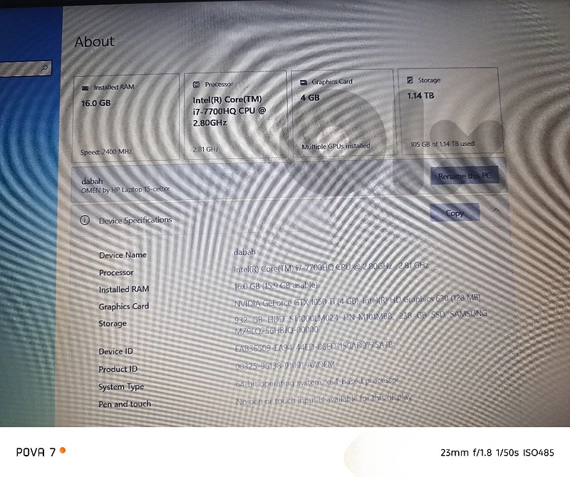 Gaming laptop ///